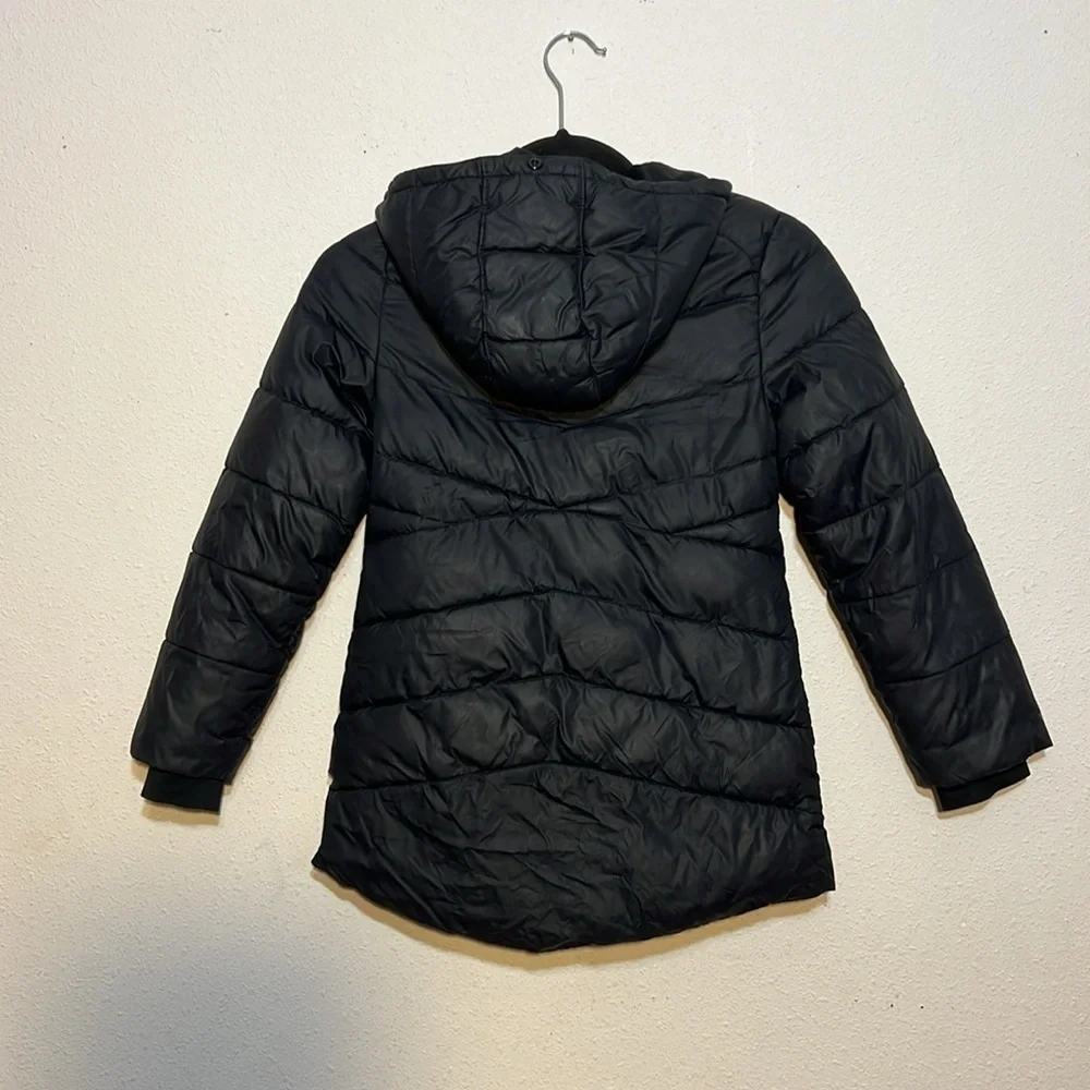 Under Armour Kids Black Puffer Winter Hooded Jacket Size  youth small